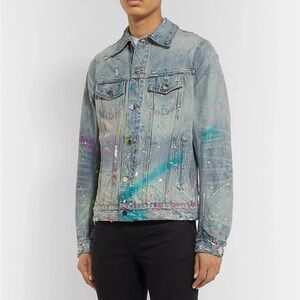 AMIRI - Paint-Splattered Distressed Denim Jacket